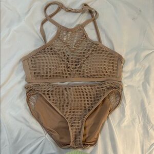 Kenneth Cole Tan Mesh Bikini